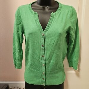 New York & Company Vibrant Green Women's Cardigan